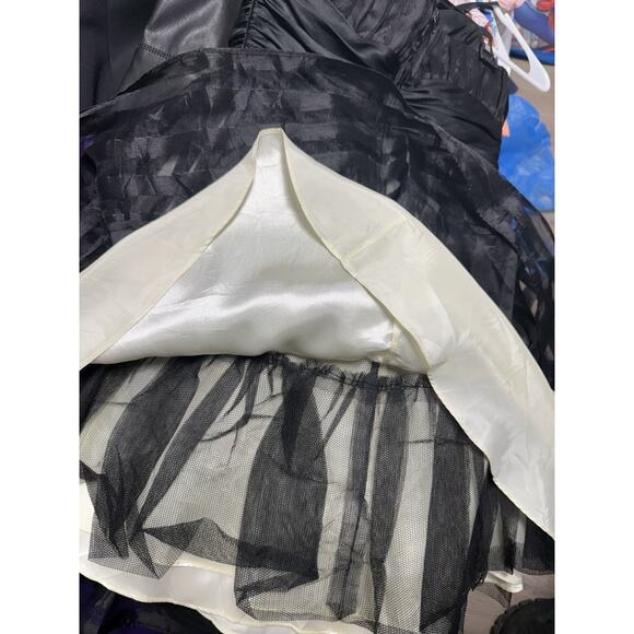 Betsy Johnson Rouched Corset, Fit And Flare Black Babydoll Dress Size 4 - Picture 12 of 16